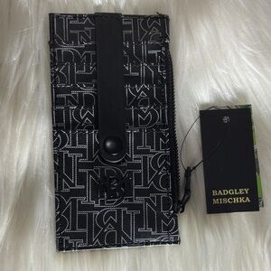 Badgley Mischka Black and White Monogram  Wallet